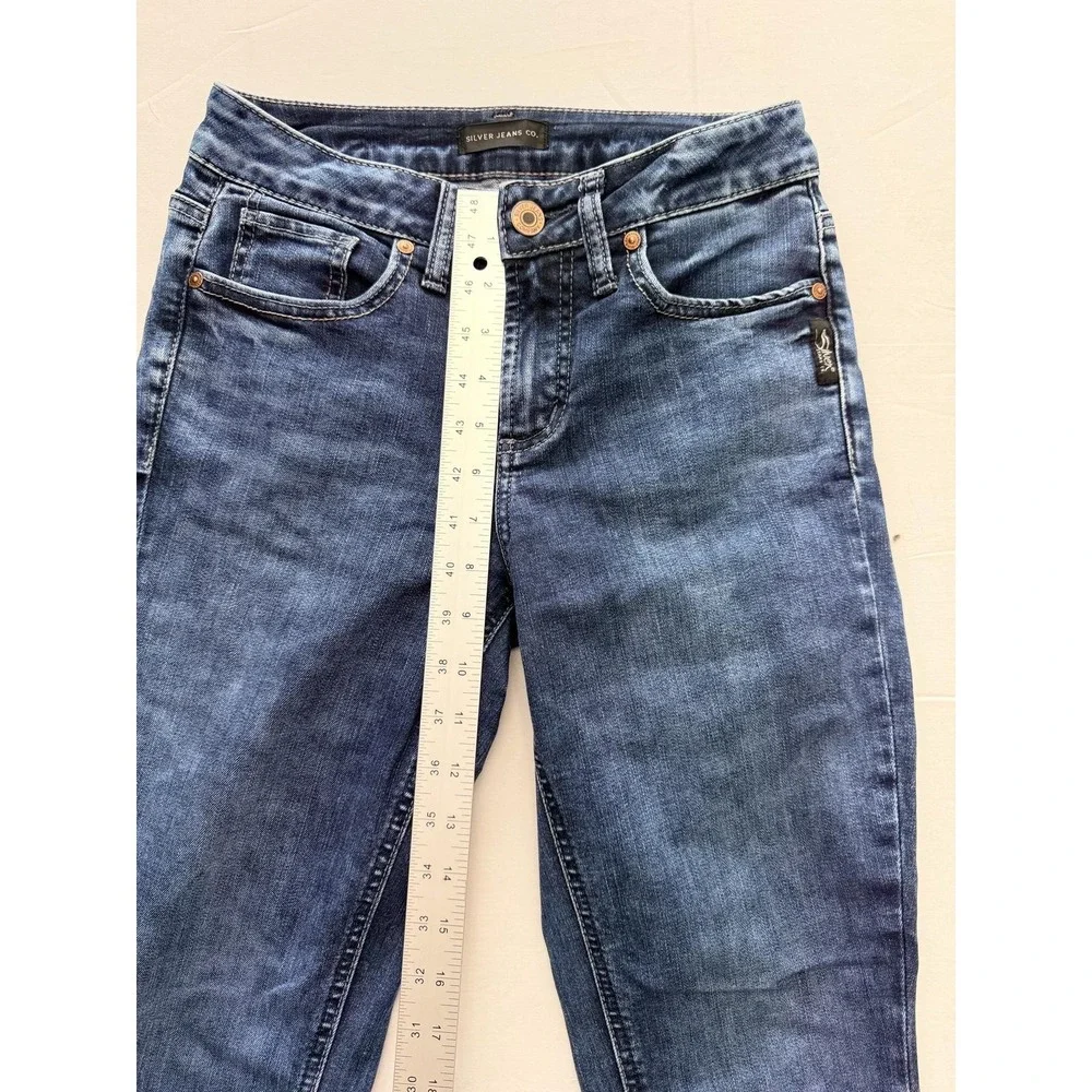 Silver Jeans Co Suki Capri Jeans Womens 26 Blue Med Wash Mid Rise 26x23.5 Denim